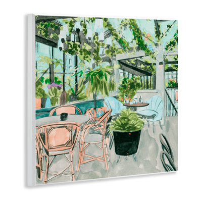 Art mural bistro rempli de plantes par Melissa Wang