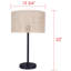 Romola 22 In. Matte Black Table Lamp With Natural Rattan Shade And 3 Way Switch-751394455