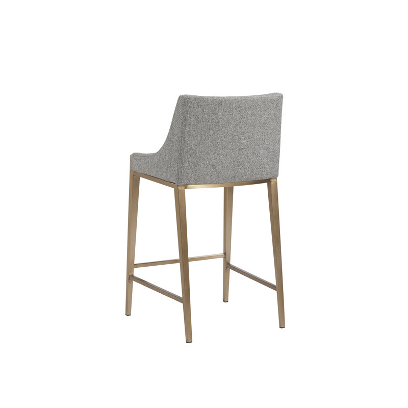 Nate Upholstered Stool, Pebble
