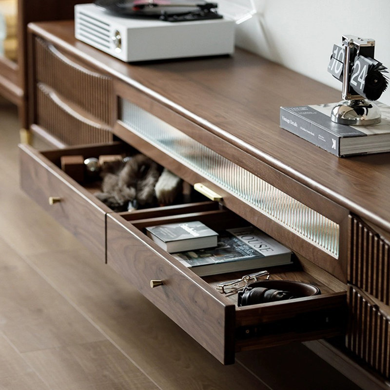 Modern minimalist multi-functional TV cabinet, 19.69"H x 94.49"L x 15.75"W