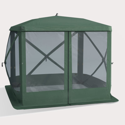 Tente de protection pour abri de jardin avec moustiquaire Outsunny Pop Up