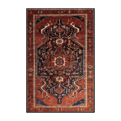 Machine Washable Persian Black Area Rug