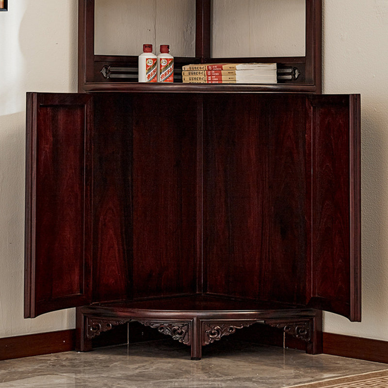 New Chinese Classic Retro Style Bookcase, 70.9" H x 27.6" W x 19.7" D