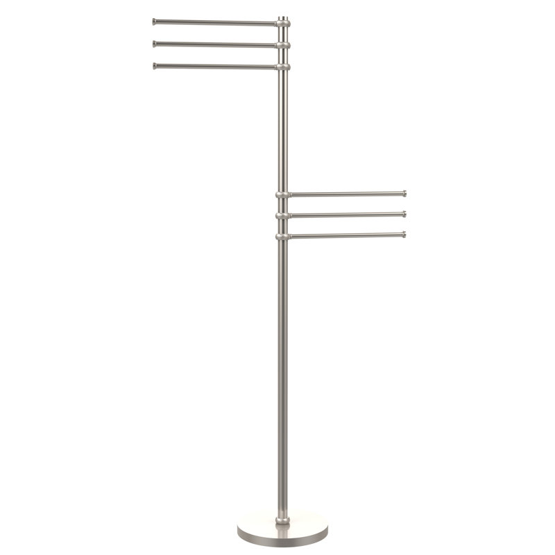 Porte-serviettes sur pied 25,5 po, Nickel satiné
