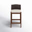 Lulu Upholstered Stool with Solid Wood Frame-763229721-760679070