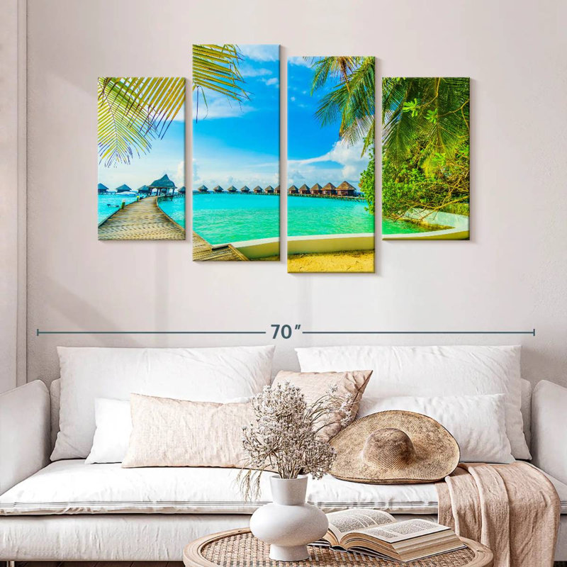 Maldives Resort, H 32 po x l 52 po