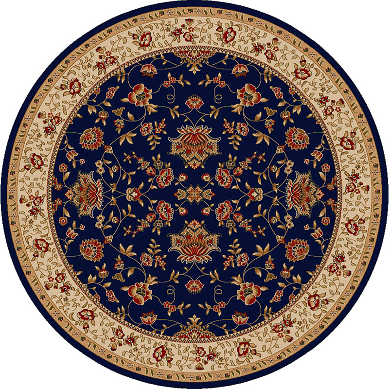 Tapis bleu marine Weisgerber, Rond 5 pi 3 po