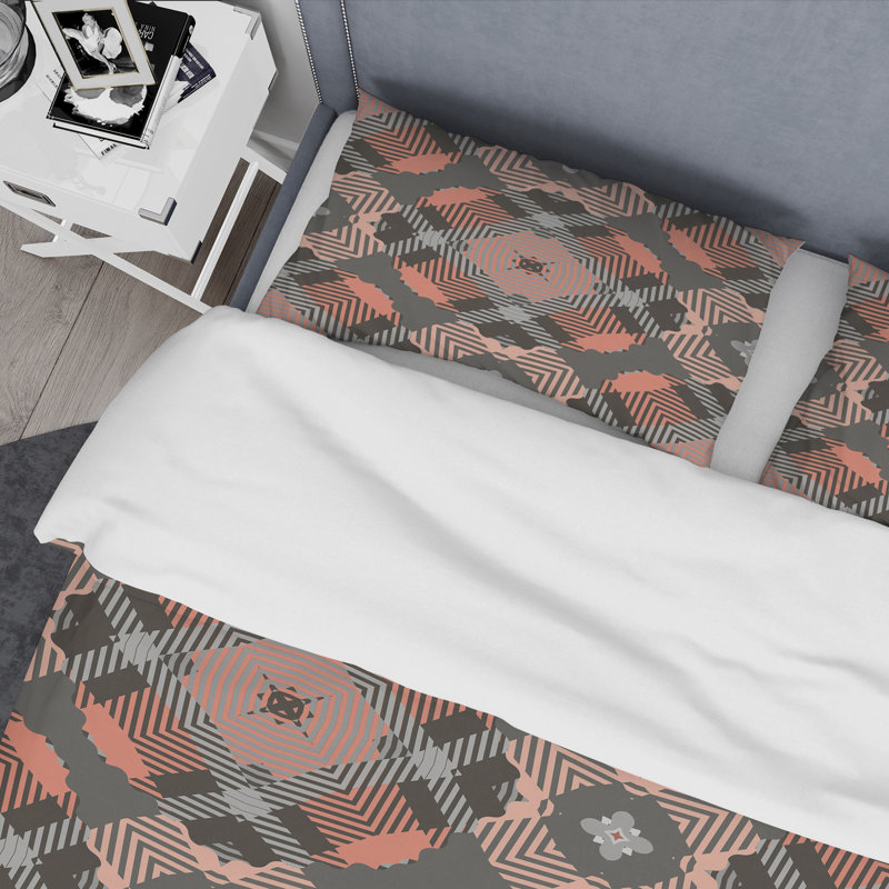 Ensemble de housse de couette en microfibre noir / brun 3 pièces, Housse de couette pour très grand lit et 2 très