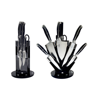 Prime Cook 8 Piece Stainless Steel Knife Block Set