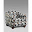 Chaise avec accoudoirs en tissu
