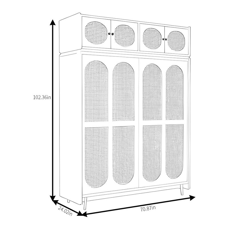 Coro, H 102,36 po x l 70,87 po x P 24,02 po
