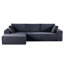 Velours côtelé gris foncé faisant face à gauche, convertible à 4 places, entièrement rembourré de mousse, sans assemblage pour chambre à coucher, modulaire confortable avec mousse-906326662-906326777