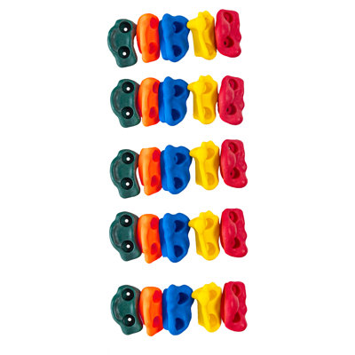25 prises d'escalade, roches d'escalade multicolores et colorées pour enfants et adultes, prises murales avec corde nouée, poignées et quincaillerie de fixation, poignées murales d'escalade pour l'intérieur et l'extérieur