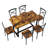 7 Pieces Dining Set 7-Piece Kitchen Table Set Perfect For Kitchen, Breakfast Nook, Living Room Occasions-1187206673-1187206675