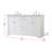 60'' Double Bathroom Vanity with Marble Top-1233595872