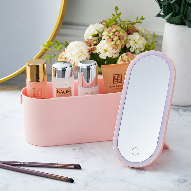 Hildebrand Plastic Makeup Organiser, Pink