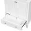 Base de meuble-lavabo de 30 po seulement blanc, multifonctionnel avec portes et rangement de tiroir, bois massif, tablette réglable, assemblage requis - tableau blanc, armoire, nécessaire, moderne-1196607329