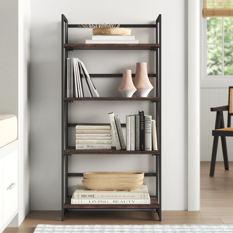 Dylann Etagere Bookcase, Black/Gray