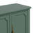 Green 3-Door Storage Cabinet With Adjustable Shelves And Turned Legs Set Of 2