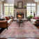 Labarbera Machine Washable Red/Gray Non-Slip Backing Area Rug