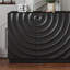 Buffet 59 po avec grain spiralé et armoire moderne à 4 portes pour le rangement de la cuisine ou du salon, noir-1522547010