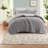 Luxurious Twin Chenille Bedding Sets With Ultra-soft Sherpa, Gray