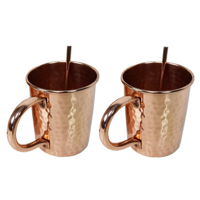 Mcentee 16 oz. Handmade Copper Moscow Mule Mug Set