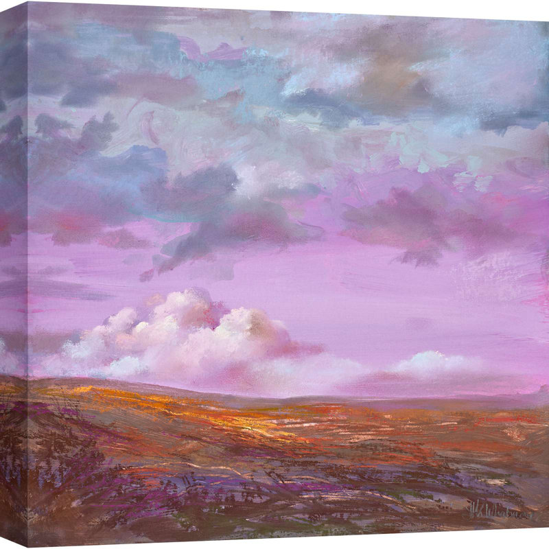 Landscape Painting: Sittting At The End Of The Rainbow With You by Nel Whatmore - Wrapped Canvas Print, 90cm H x 90cm W
