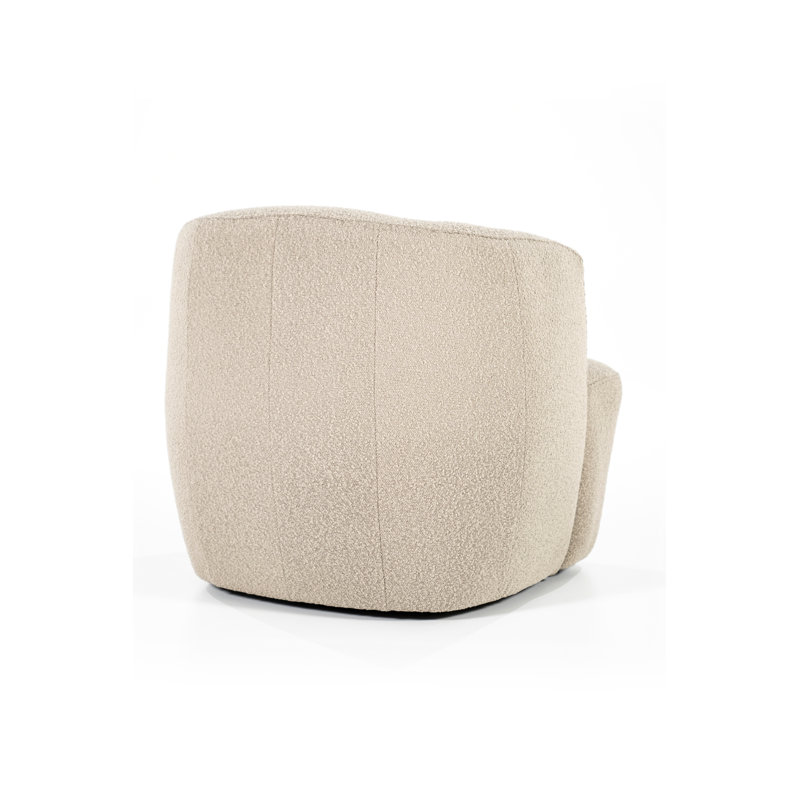 Charlotte Swivel Barrel Chair, Taupe Polyester
