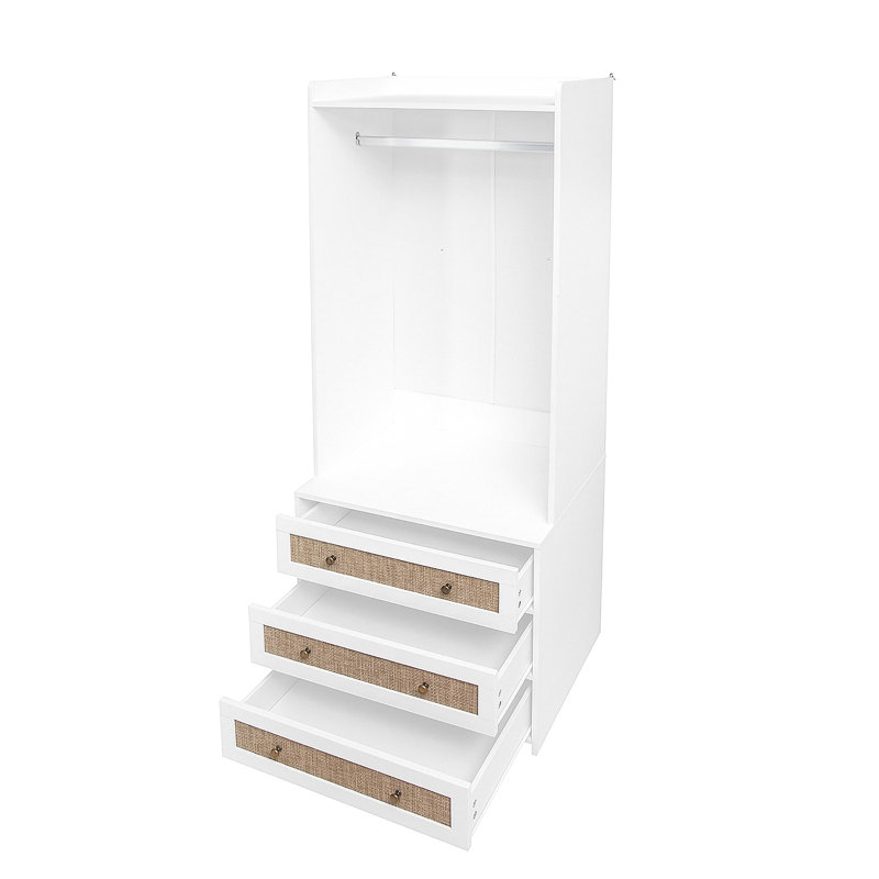 Armoire penderie avec armoire 3 tiroirs