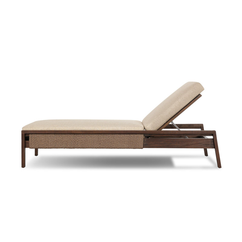 Brio Outdoor Teak Chaise Lounge
