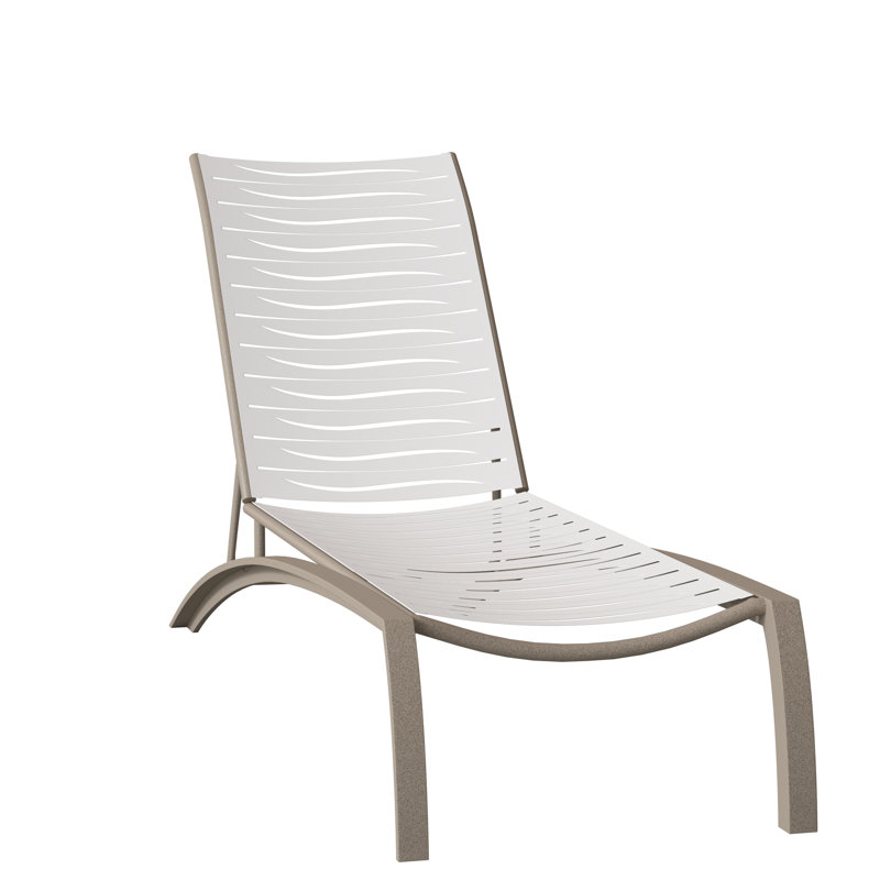 South Beach EZ Span™ Outdoor Metal Chaise Lounge, Moab, Driftwood Vinyl