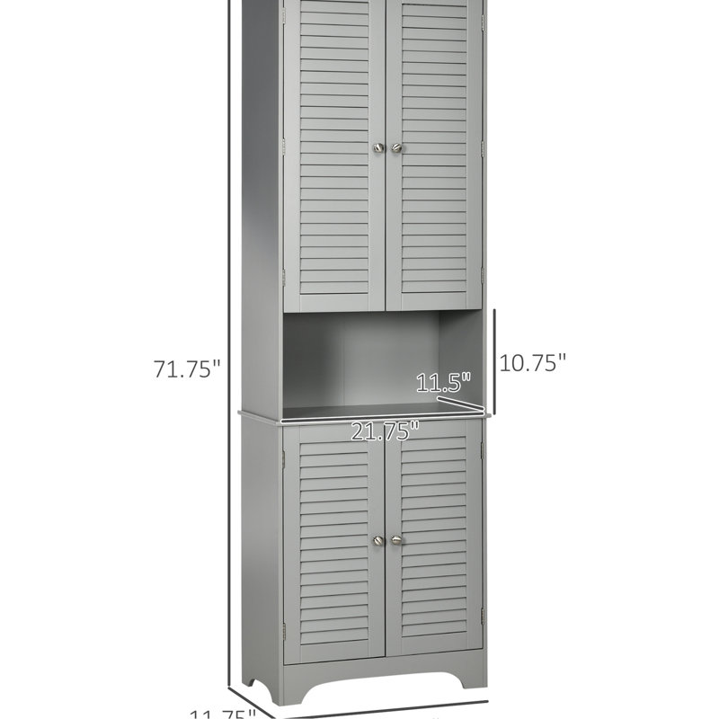 Armoire à linge de salle de bain avec tablette réglable et comptoir - Unité de rangement à finition grise avec tablettes de l 23,5 po x P 11,81 po