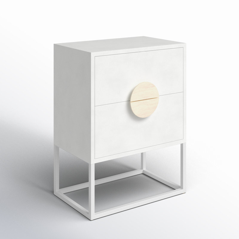 Lennasa 2 drawers Nightstand