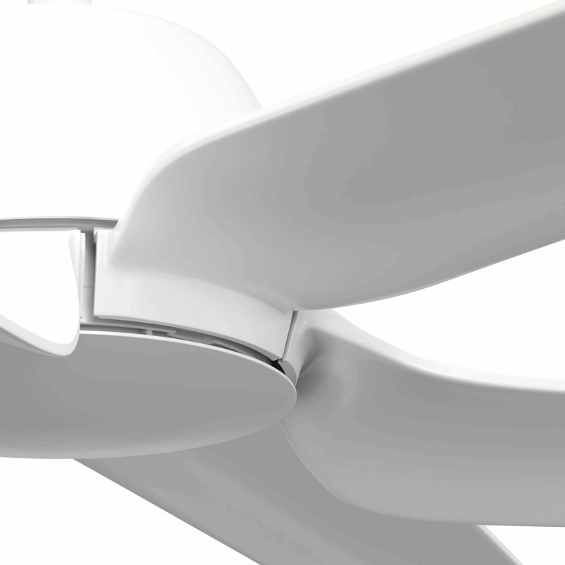 Hunter 52 inch AirStack ENERGY STAR® Damp Rated Ceiling Fan and Handheld Remote, Fresh White