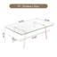 Table basse rectangulaire, plateau de table en verre trempé avec pieds en métal-98628136