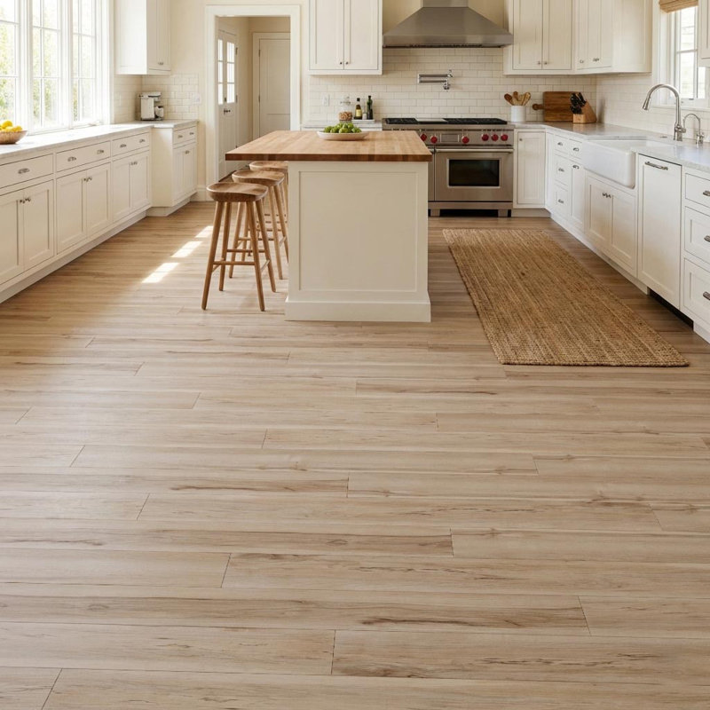 12 Mil X 6 In. X 36 In. Luxury Vinyl Plank Flooring Tile, Peel And Stick Pvc Flooring (54 Sq. Ft./case), Light Wood