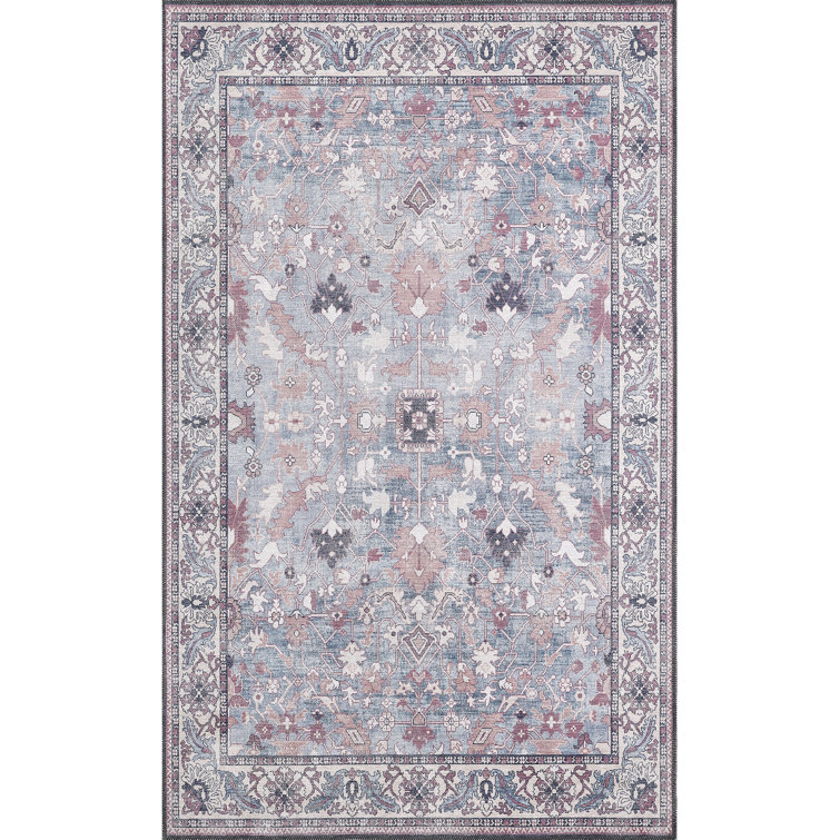 Zehorit Machine Washable Vintage Area Rug For Living Room, Hallway Runner, Entryway Rug