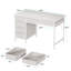 Bureau d'écriture avec tiroirs en tissu à 6 niveaux, bureau à domicile avec design réversible, bureau d'angle moderne avec structure solide-987757081-997058469
