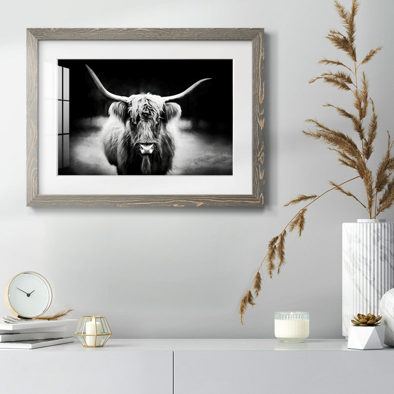 Reproduction photographique Highland C Best, H 26 po x l 38 po, Gris