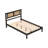 Wooden Platform Bed with Natural Rattan Headboard,Elegance with Minimalist Charm for Bedroom-965909621-959073728