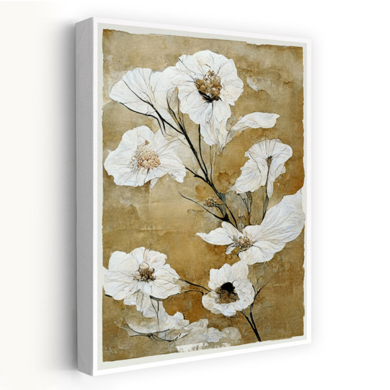 «Delicate Blossoms Classic Elegant Traditional Flower Nature», reproduction d'art murale, H 60 po x l 40 po
