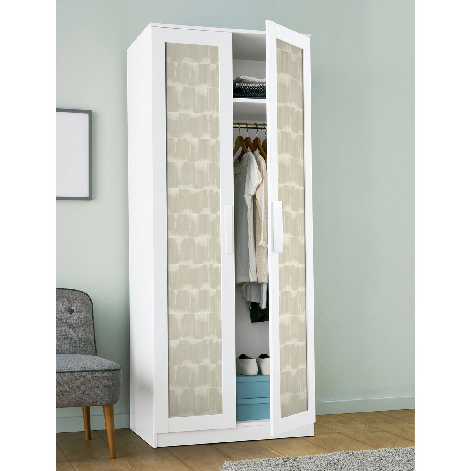 Evelia Peel & Stick Abstract Wallpaper, Neutral