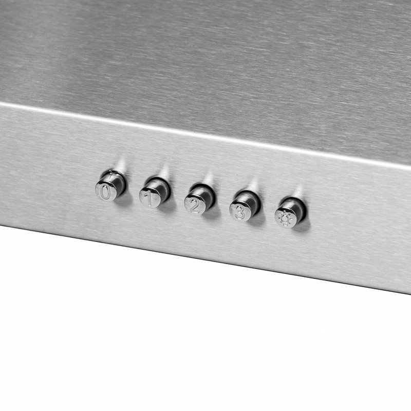 36 in. Convertible Under Cabinet Range Hood in Brushed Stainless Steel with 2 Carbon Filters and Push Button