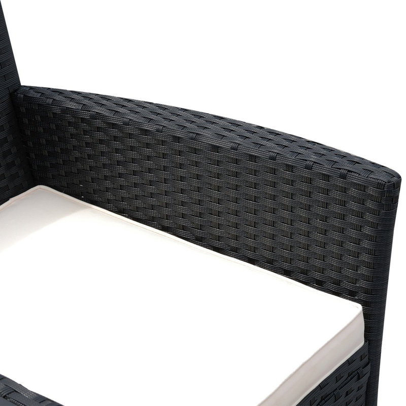 Streicher Powder Coated Steel Outdoor Bench, Black