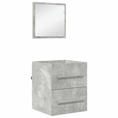 Bathroom Cabinet with Mirror Vanity Unit Sink Cabinet Engineered Wood
