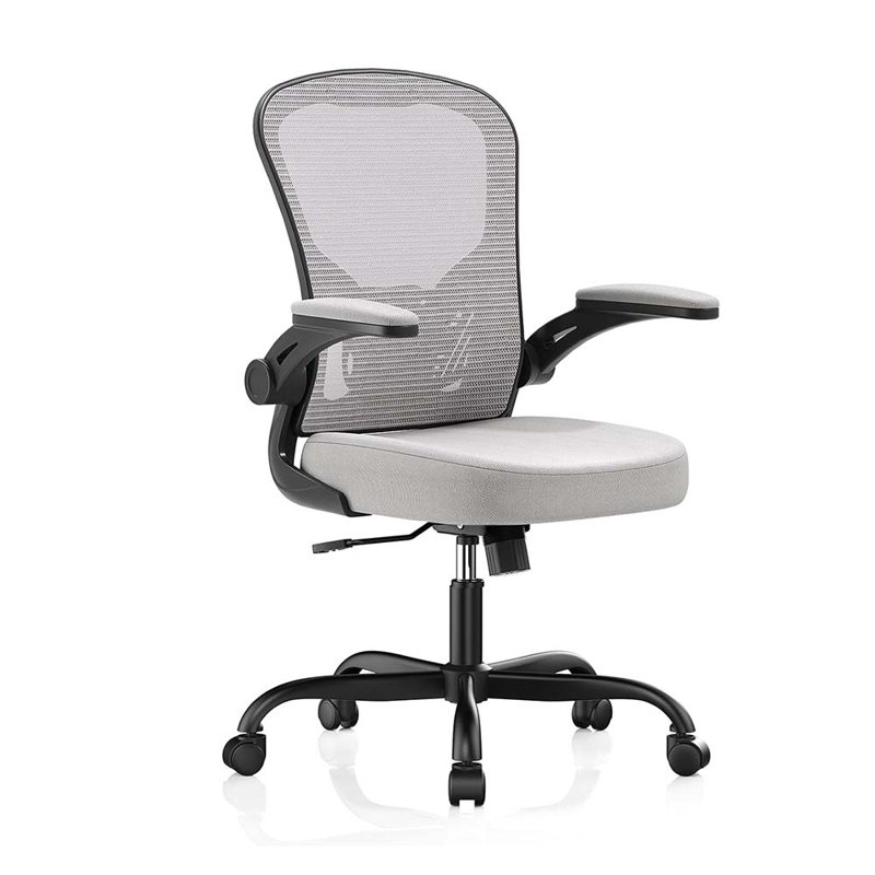 Game Chairs, Ergonomic Desk Chairs 330LBS Capacity High Back Mesh Computer Chair With Flip-Up Armrests, Comfy Work Chair With Adjustable Lumbar Support, Rolling Chair (One Size)