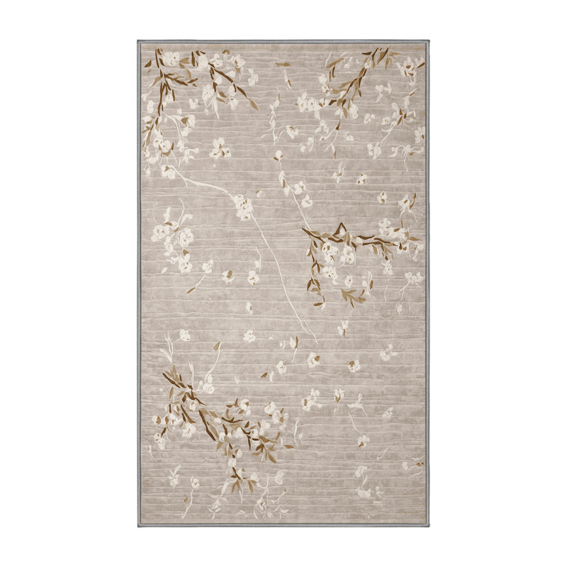 Chenille Washable Abstract Indoor Rug, Rectangle 2' x 3'