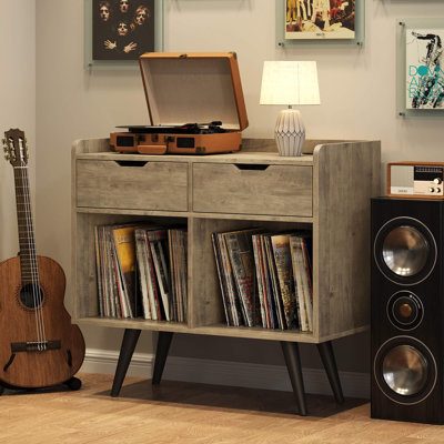 Support pour tourne-disque avec rangement