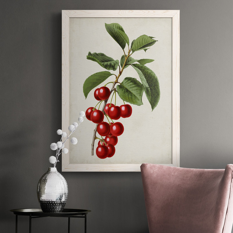 Antique Fruit II - Cadre photo unique, impression sur toile, H 43,5 po x l 27,5 po x P 1 po, Blanc